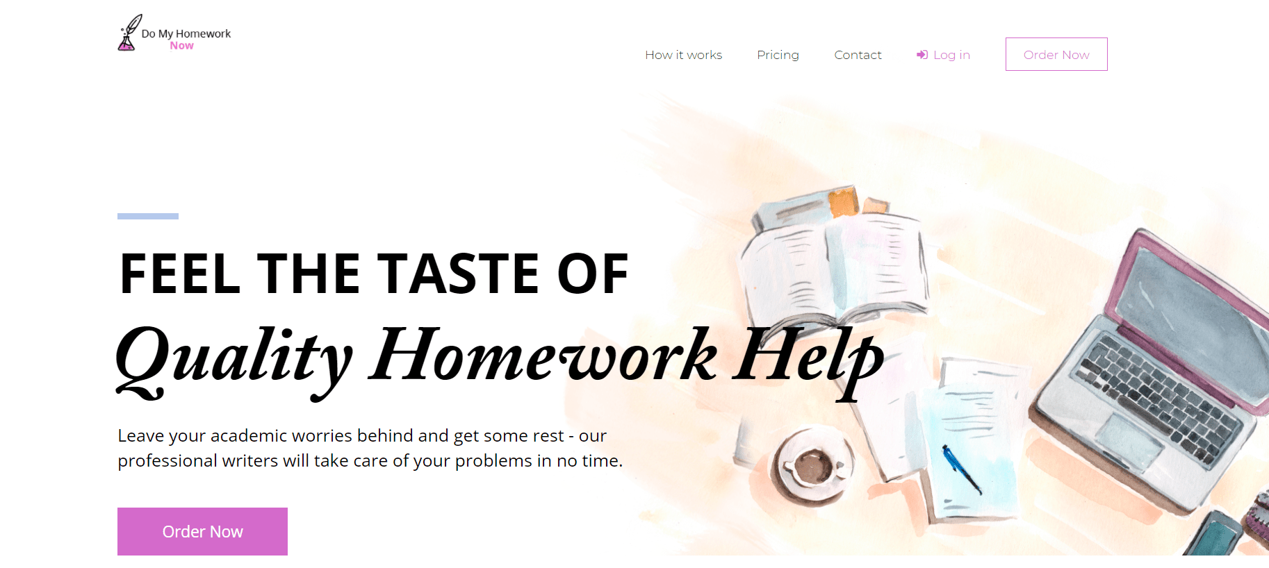 Main page at DoMyHomeworkNow
