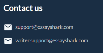Customer support at EssayShark