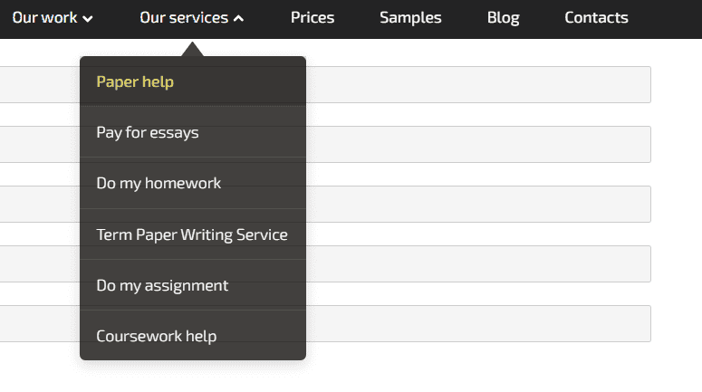 Types of services at WritePaperForMe