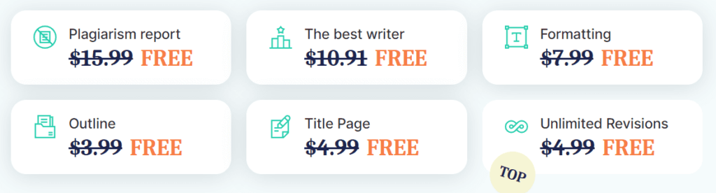 Free features at PaperWriter